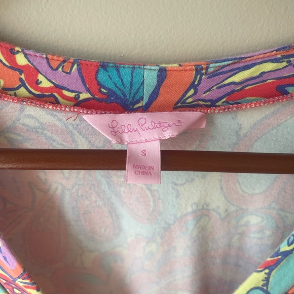 Lilly Pulitzer Adrina Long Maxi Wrap Dress Feeling Groovy Size Small - Picture 3 of 3